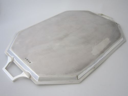 ART DECO GEORGE V STERLING SILVER TRAY 1934 - ADDITIONAL PHOTO 5