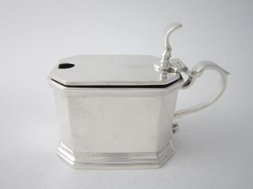 antique george v sterling silver mustard pot 1912 - CATEGORY: ANTIQUE SILVER - DATED 1910