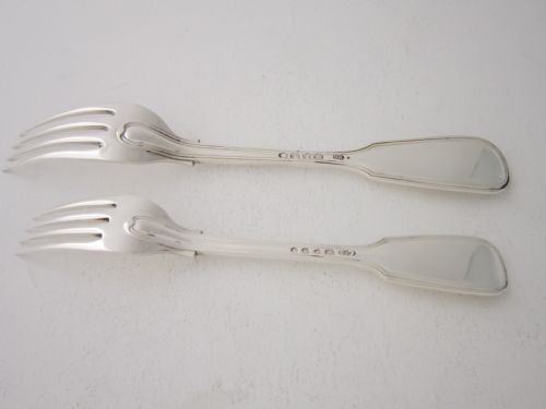 ANTIQUE VICTORIAN STERLING SILVER FIDDLE THREAD CANTEEN OF CUTLERY - ADDITIONAL PHOTO 5