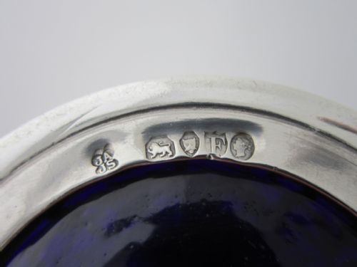ANTIQUE VICTORIAN STERLING SILVER MUSTARD POT 1881 - ADDITIONAL PHOTO 5