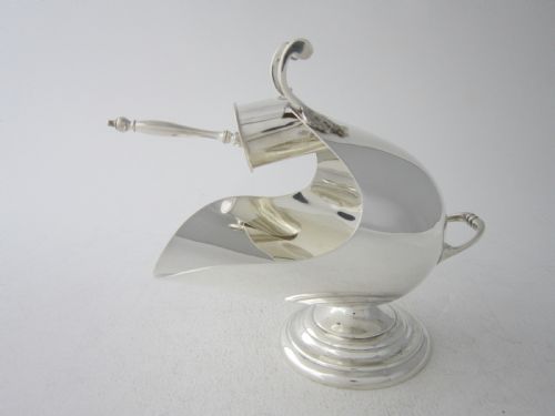 antique edwardian sterling silver sugar scuttlebowl 1907 - CATEGORY: ANTIQUE SILVER - DATED 1900