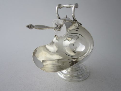 ANTIQUE EDWARDIAN STERLING SILVER SUGAR SCUTTLEBOWL 1907 - ADDITIONAL PHOTO 1