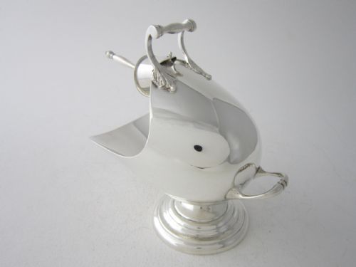ANTIQUE EDWARDIAN STERLING SILVER SUGAR SCUTTLEBOWL 1907 - ADDITIONAL PHOTO 2