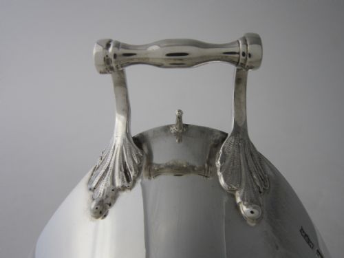 ANTIQUE EDWARDIAN STERLING SILVER SUGAR SCUTTLEBOWL 1907 - ADDITIONAL PHOTO 7