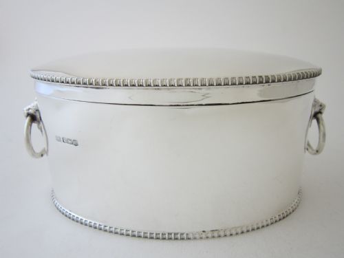 antique george v sterling silver biscuit box 1919 - CATEGORY: ANTIQUE SILVER - DATED 1910