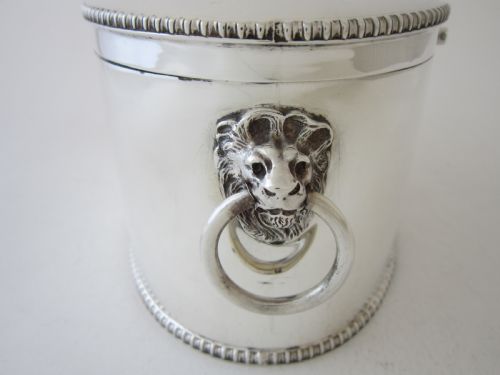 ANTIQUE GEORGE V STERLING SILVER BISCUIT BOX 1919 - ADDITIONAL PHOTO 2