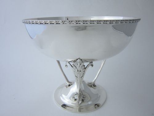 ANTIQUE GEORGE V STERLING SILVER COMPORTBOWL 1924 - ADDITIONAL PHOTO 1