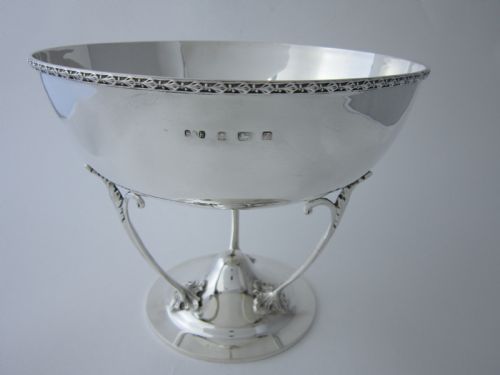 ANTIQUE GEORGE V STERLING SILVER COMPORTBOWL 1924 - ADDITIONAL PHOTO 3