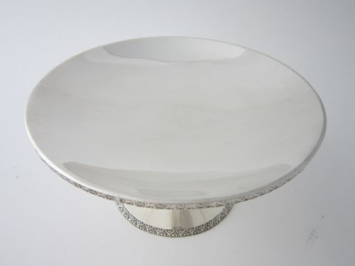 ANTIQUE GEORGE V STERLING SILVER TAZZADISH 1930 - ADDITIONAL PHOTO 2