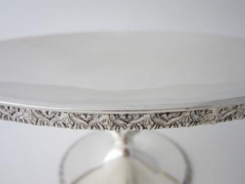 ANTIQUE GEORGE V STERLING SILVER TAZZADISH 1930 - ADDITIONAL PHOTO 3