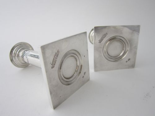 ANTIQUE EDWARDIAN STERLING SILVER CANDLESTICKS 1910 - ADDITIONAL PHOTO 7