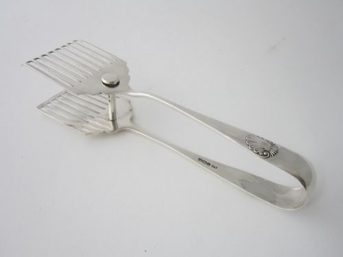 antique george v sterling silver serving tongs 1933 - CATEGORY: ANTIQUE SILVER - DATED 1930