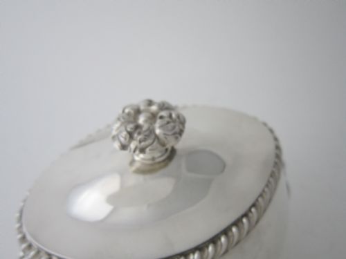 ANTIQUE EDWARDIAN STERLING SILVER TEA CADDY 1910 - ADDITIONAL PHOTO 3