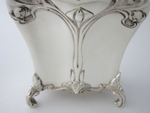 ANTIQUE EDWARDIAN STERLING SILVER TEA CADDY 1903 - ADDITIONAL PHOTO 6