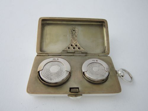 antique victorian sterling silver combination sovereign case 1900 - CATEGORY: ANTIQUE SILVER - DATED 1900
