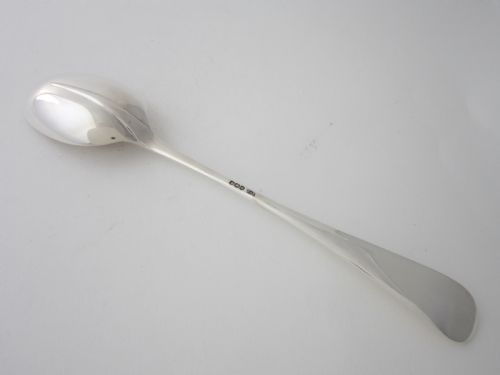 ANTIQUE GEORGE V STERLING SILVER RAT TAIL BASTINGSERVING SPOON 1918 - ADDITIONAL PHOTO 3