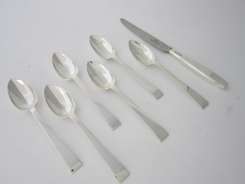 ART DECO STERLING SILVER GRAPEFRUIT SPOONS 1937 - ADDITIONAL PHOTO 2