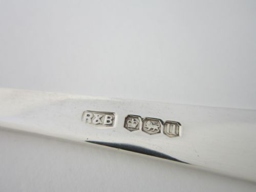 ART DECO STERLING SILVER GRAPEFRUIT SPOONS 1937 - ADDITIONAL PHOTO 5