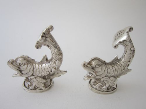 GERMAN SILVER NOVELTY PEPPER POTS 1900 - ADDITIONAL PHOTO 2