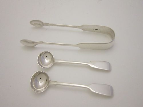 ANTIQUE VICTORIAN STERLING SILVER FIDDLE PATTERN CANTEEN OF CUTLERY FOR 12 PERSONS 1872 - ADDITIONAL PHOTO 8