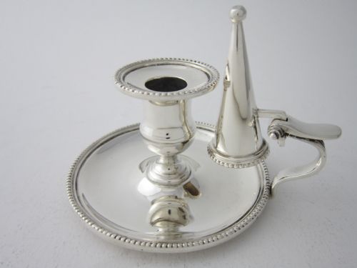 antique edwardian sterling silver chamberstick 1903 - CATEGORY: ANTIQUE SILVER - DATED 1900