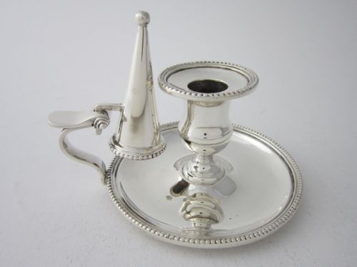 ANTIQUE EDWARDIAN STERLING SILVER CHAMBERSTICK 1903 - ADDITIONAL PHOTO 1