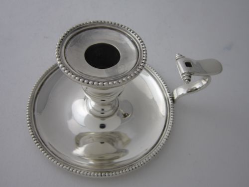 ANTIQUE EDWARDIAN STERLING SILVER CHAMBERSTICK 1903 - ADDITIONAL PHOTO 4