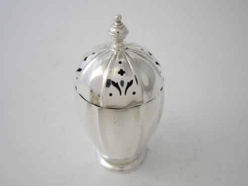 ANTIQUE GEORGE VI STERLING SILVER SIXPIECE CONDIMENT SET 1938 - ADDITIONAL PHOTO 5
