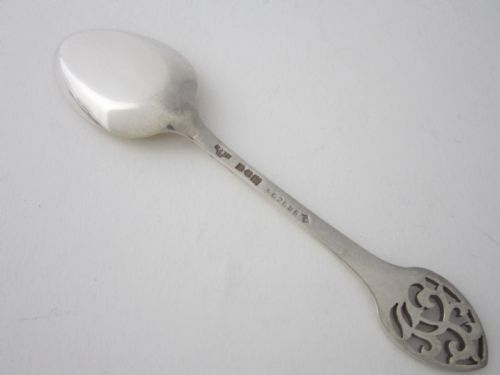 12 ANTIQUE GEORGE V STERLING SILVER ICE CREAM SPOONS 1912 - ADDITIONAL PHOTO 4