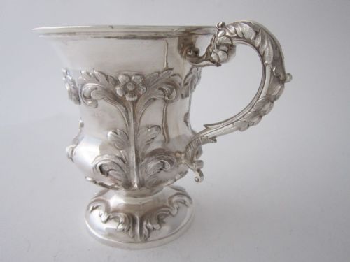 ANTIQUE VICTORIAN STERLING SILVER MUG 1838 - ADDITIONAL PHOTO 1