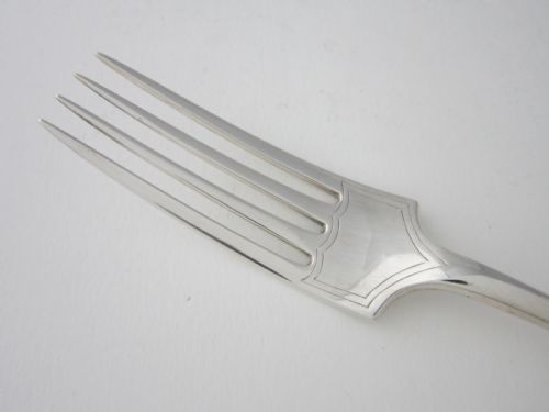 SET OF 6 ANTIQUE GEORGE V STERLING SILVER FISH EATERS 19345 - ADDITIONAL PHOTO 6