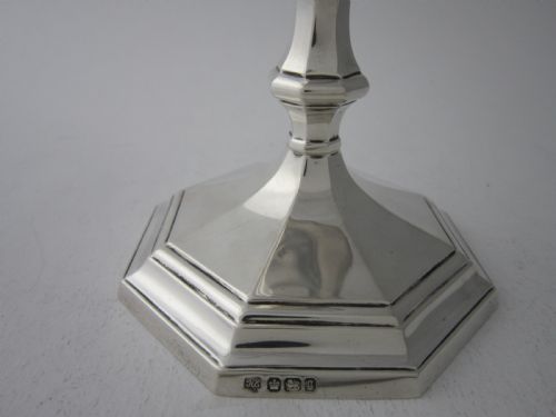 PAIR OF ANTIQUE VICTORIAN STERLING SILVER CANDLESTICKS - ADDITIONAL PHOTO 5