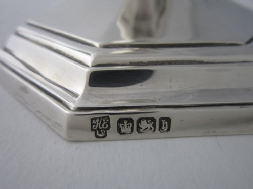 PAIR OF ANTIQUE VICTORIAN STERLING SILVER CANDLESTICKS - ADDITIONAL PHOTO 8