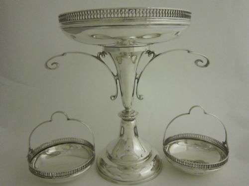 ANTIQUE GEORGE V STERLING SILVER CENTREPIECE 1920 - ADDITIONAL PHOTO 2