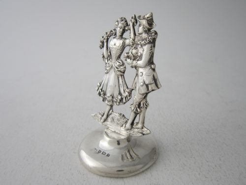 3 ANTIQUE EDWARDIAN STERLING SILVER MENUPLACE CARD HOLDER 1905 - ADDITIONAL PHOTO 1