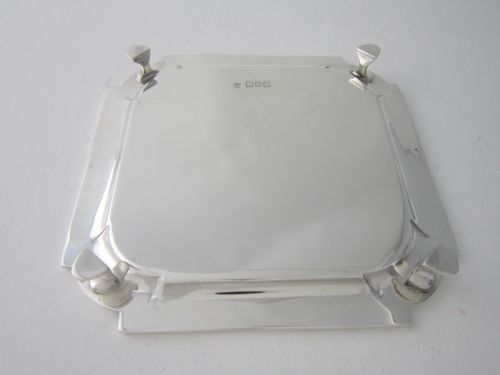 ANTIQUE EDWARDIAN STERLING SILVER SALVER 1907 - ADDITIONAL PHOTO 3
