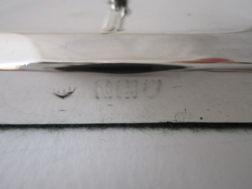 VERY LARGE ANTIQUE EDWARDIAN STERLING SILVER NAUTICAL MENUPLACE CARD HOLDERS 1906 - ADDITIONAL PHOTO 7