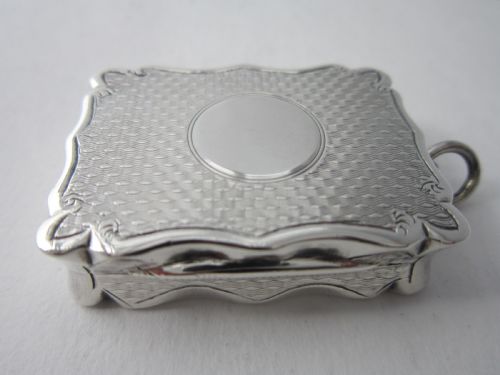 antique victorian sterling silver vinaigrette 1887 - CATEGORY: ANTIQUE SILVER - DATED 1880