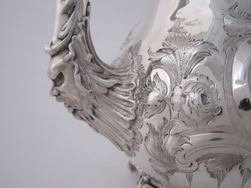 ANTIQUE VICTORIAN STERLING SILVER COFFEE POT 1854 - ADDITIONAL PHOTO 6