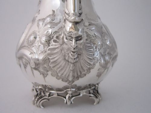 ANTIQUE VICTORIAN STERLING SILVER COFFEE POT 1854 - ADDITIONAL PHOTO 7