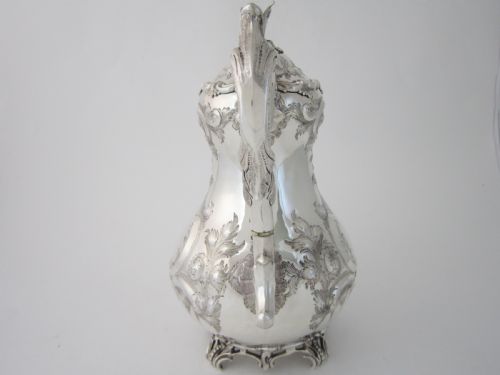 ANTIQUE VICTORIAN STERLING SILVER COFFEE POT 1854 - ADDITIONAL PHOTO 11