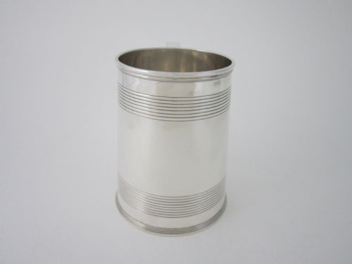 HEAVY ANTIQUE GEORGE III STERLING SILVER PINT MUG 1806 - ADDITIONAL PHOTO 1