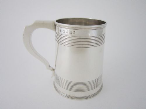 HEAVY ANTIQUE GEORGE III STERLING SILVER PINT MUG 1806 - ADDITIONAL PHOTO 2