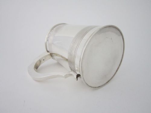 HEAVY ANTIQUE GEORGE III STERLING SILVER PINT MUG 1806 - ADDITIONAL PHOTO 4