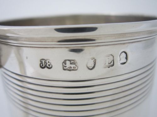 HEAVY ANTIQUE GEORGE III STERLING SILVER PINT MUG 1806 - ADDITIONAL PHOTO 6
