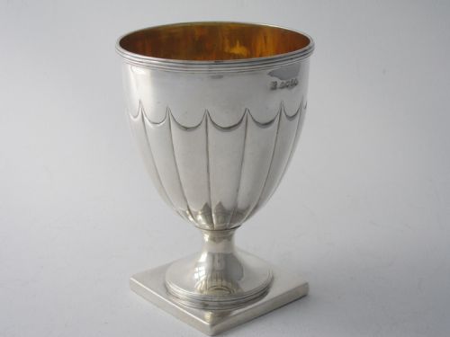 ANTIQUE WILLIAM IV STERLING SILVER WINE GOBLET 1836 - ADDITIONAL PHOTO 3