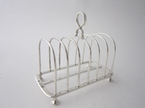 antique edwardian sterling silver toast rack 1901 - CATEGORY: ANTIQUE SILVER - DATED 1900