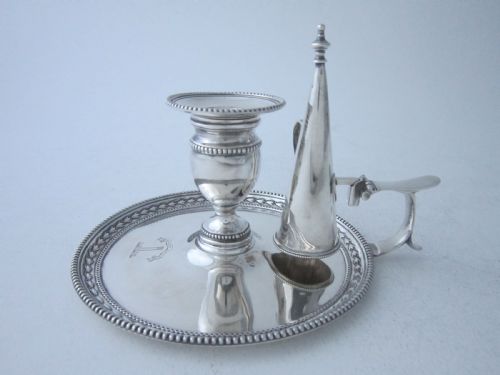 ANTIQUE VICTORIAN STERLING SILVER CHAMBERSTICK 1898 - ADDITIONAL PHOTO 1