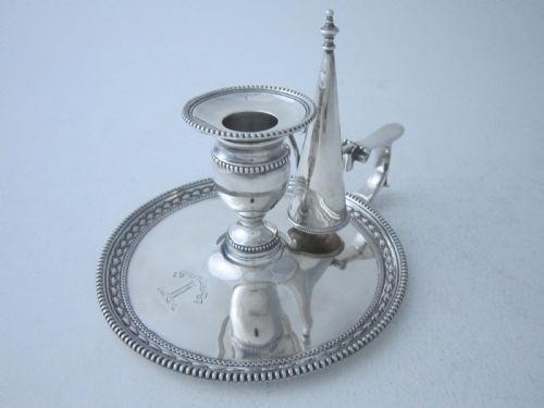 ANTIQUE VICTORIAN STERLING SILVER CHAMBERSTICK 1898 - ADDITIONAL PHOTO 2