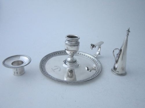 ANTIQUE VICTORIAN STERLING SILVER CHAMBERSTICK 1898 - ADDITIONAL PHOTO 3